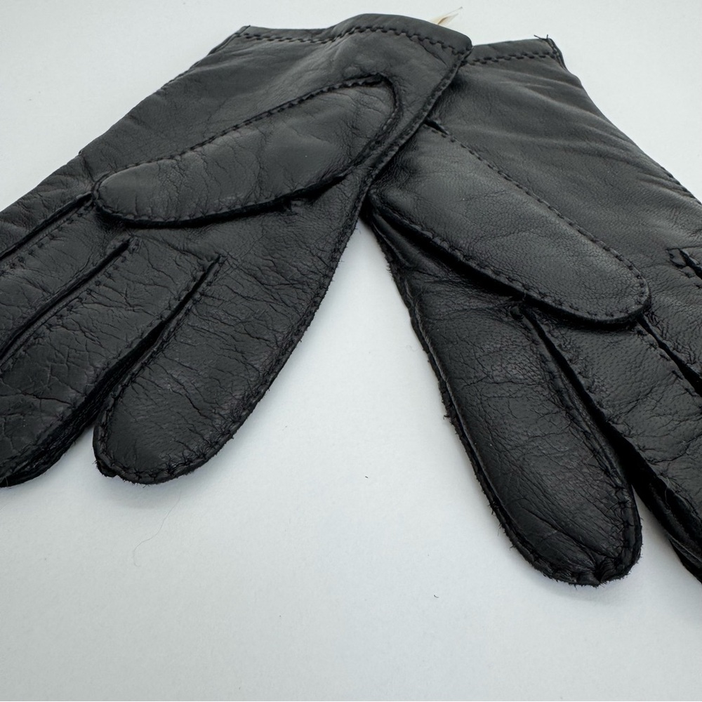 Etienne Aigner Leather Gloves Cashmere Lining Mens XL - Picture 6 of 12